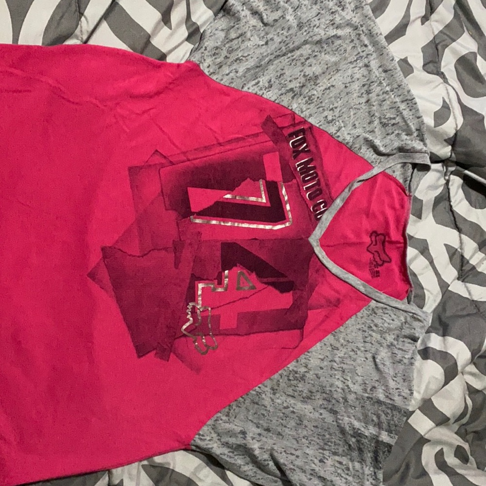 Pink Fox moto co shirt size medium